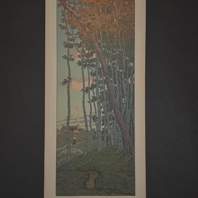 Lithograph by Henri Rivière: The Magic of the Hours - The Last Rays
