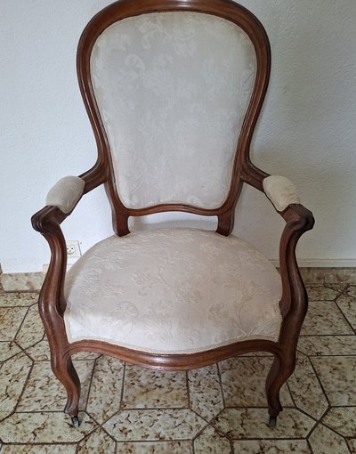 Fauteuil Cabriolet Louis-Philippe en Acajou – XIXe siècle