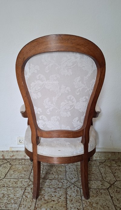 Fauteuil Cabriolet Louis-Philippe en Acajou – XIXe siècle