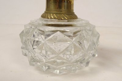 Paar Le Creusot Kristallparfümflakons, Baccarat-Bronze, Restaurationszeit, 19. Jahrhundert