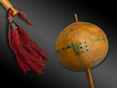 Important Rattle - Shaman's Calabash - Canela Indians, Maranhão State, Amazon
