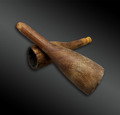 TWO SHAMAN PIPES - Kayapo Indians, States of Pará and Mato Grosso, Xingu River Valley