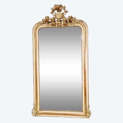 Miroir ancien français du XIXe siècle, style Louis XV