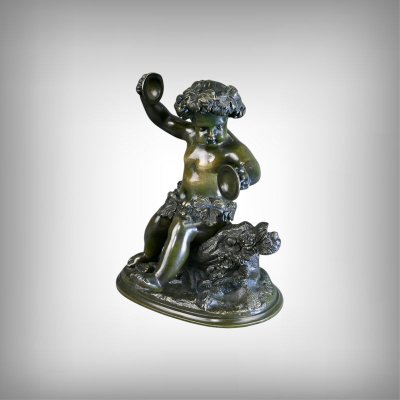 Bronze sculpture "Bacchus with Cymbals" after Clodion - 2nd half of the 19th century