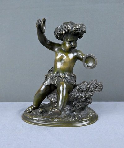 Bronze sculpture "Bacchus with Cymbals" after Clodion - 2nd half of the 19th century