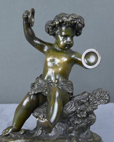 Bronze sculpture "Bacchus with Cymbals" after Clodion - 2nd half of the 19th century
