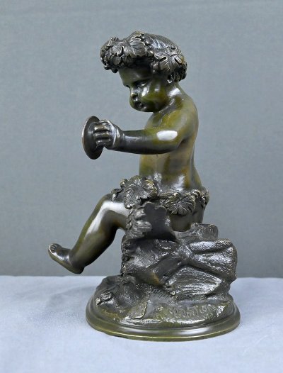 Bronze sculpture "Bacchus with Cymbals" after Clodion - 2nd half of the 19th century