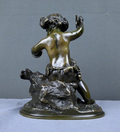 Bronze sculpture "Bacchus with Cymbals" after Clodion - 2nd half of the 19th century