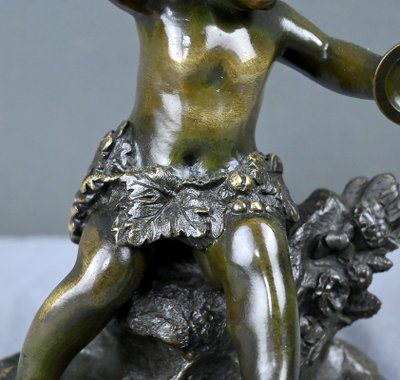 Bronze sculpture "Bacchus with Cymbals" after Clodion - 2nd half of the 19th century