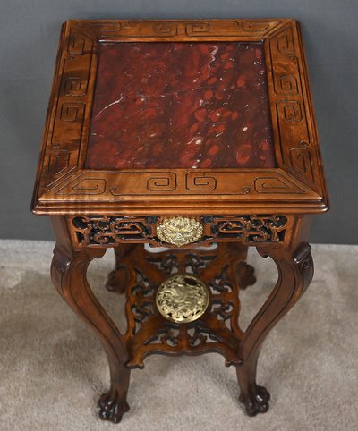 Asian side table, in the style of Gabriel Viardot - Late 19th century