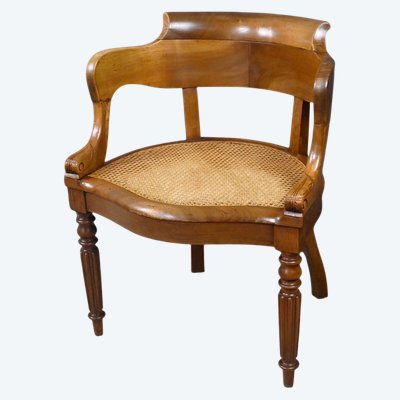 Fauteuil de Bureau en Noyer, époque Louis-Philippe – 1ère partie XIXe