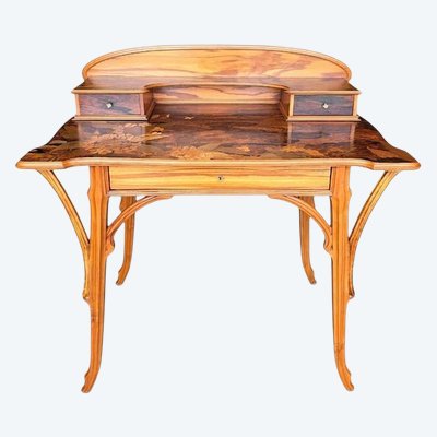 Emile Gallé Bureau Art Nouveau "Hydrangea et Papillons""
