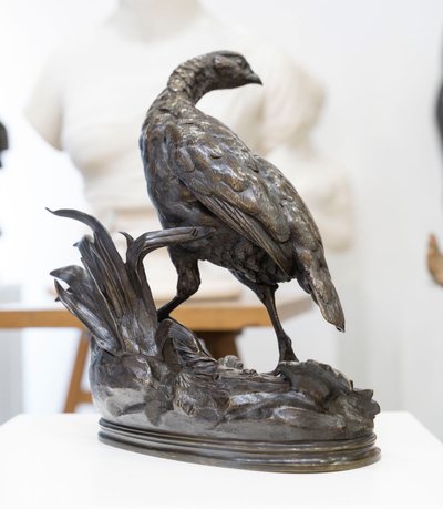 SCULPTURE - LA POULE FAISANE , JULES MOIGNIEZ (1835-1894) - BRONZE
