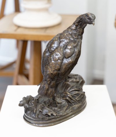 SCULPTURE - LA POULE FAISANE , JULES MOIGNIEZ (1835-1894) - BRONZE
