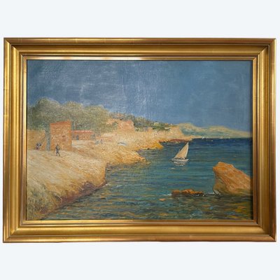 Tableau Marine signé Vernon