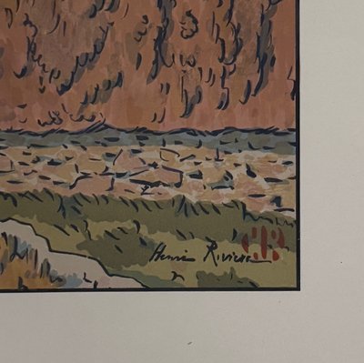 Lithograph by Henri Rivière The Beautiful Land of Brittany - Bréhat Island