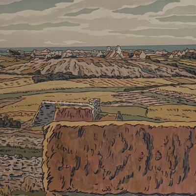 Lithograph by Henri Rivière The Beautiful Land of Brittany - Bréhat Island
