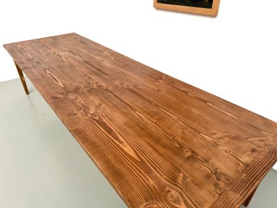 Tavolo XXL in legno massello di pino, circa 1970