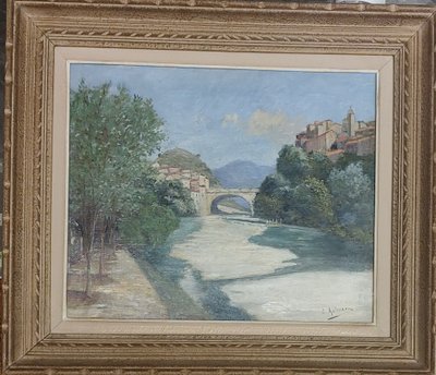 Christian Axtmann - (1854 - 1947) - Vaison la Romaine - Olio su tela
