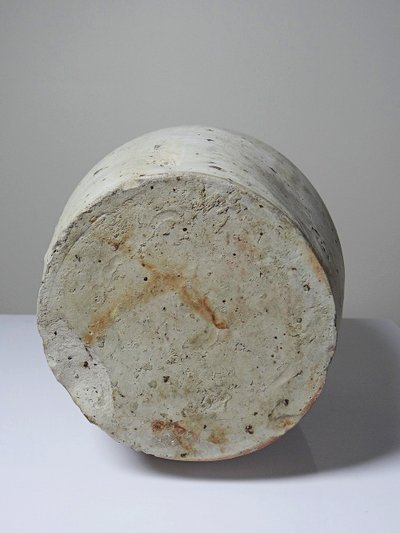 Bonbonne ancienne en grès de Puisaye émaillé, artisanat fin XIXe début XXe