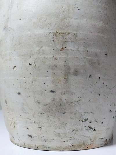 Bonbonne ancienne en grès de Puisaye émaillé, artisanat fin XIXe début XXe