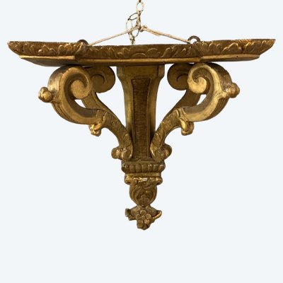 Console en bois doré d'époque fin 19 ème Napoléon III 