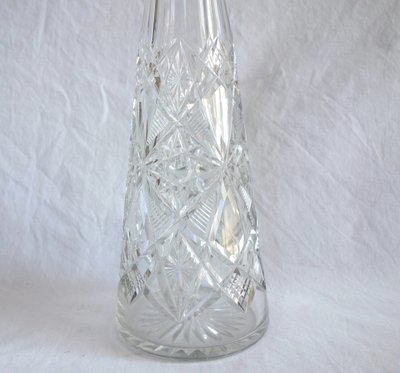Lagny pattern cut crystal Rhine wine decanter by Baccarat - 42cm