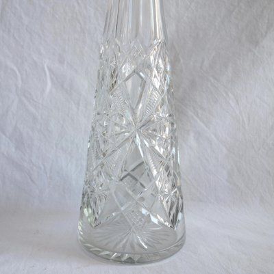 Lagny pattern cut crystal Rhine wine decanter by Baccarat - 42cm