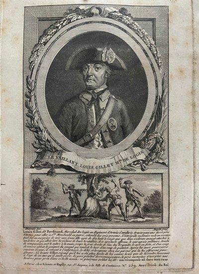 Stich aus dem 18. Jahrhundert Desrais / Dupin Louis Gillet Maréchal de Logis