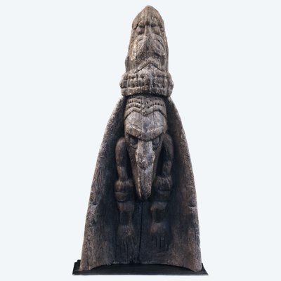 Proue de pirogue, art océanien, art tribal, art traditionnel, Papouasie Nouvelle Guinée, 52 cm