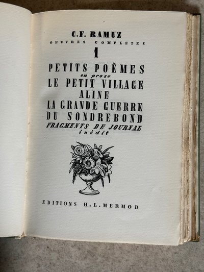 20 volumes C F RAMUZ