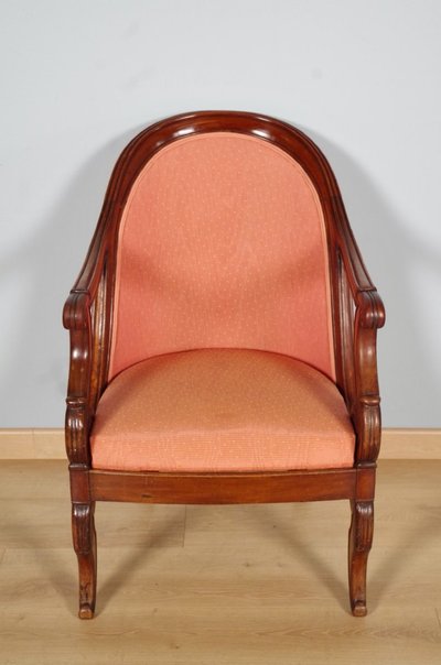 Salon Restauration en acajou, deux fauteuils et deux chaises – vers 1815