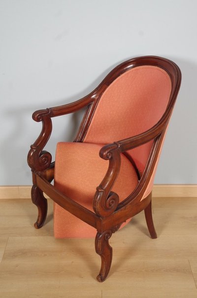Salon Restauration en acajou, deux fauteuils et deux chaises – vers 1815