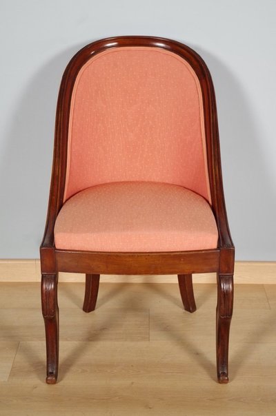 Salon Restauration en acajou, deux fauteuils et deux chaises – vers 1815