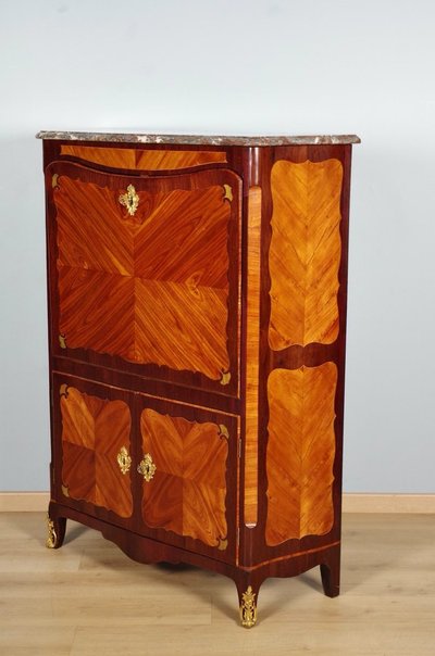 Schreibtisch im Transition-Stil aus Rosenholz und Amaranth, um 1760