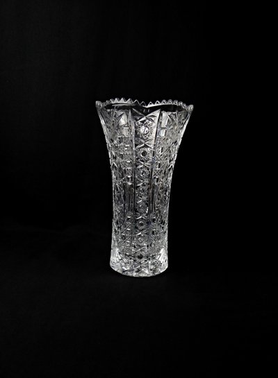Böhmische Kristallvase aus den 1970er Jahren