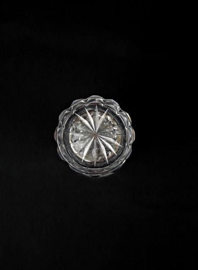 Vintage 1970s cut crystal vase, Cristal d'Arques
