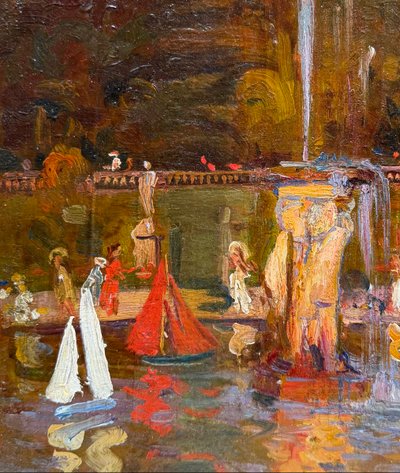 Augustin Carrera (1878-1952) - Bambini che giocano nei Giardini del Lussemburgo, circa 1910