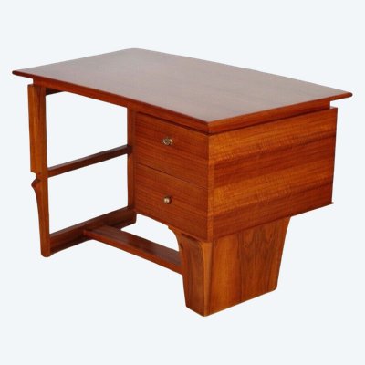 Bureau Art déco en noyer plaqué, vers 1930