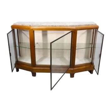Vitrine En Acajou Et Bronze  Art Déco  3 Portes