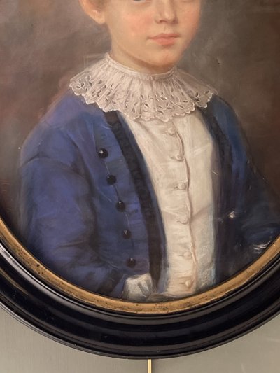 Portrait of a young boy, 19th century pastel
