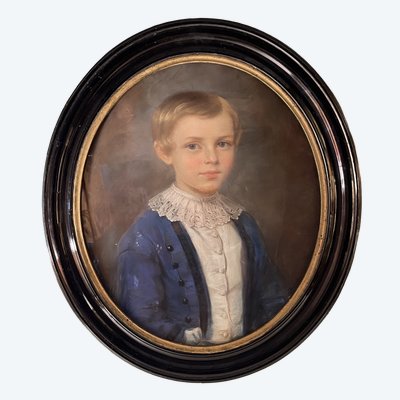Portrait of a young boy, 19th century pastel