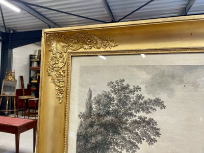 View of Rome after Jacob Philipp Hackert, large framed engraving
