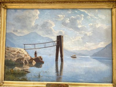 Gustave Paul Robinet, Der Föhn-Hafen in Brunnen, Vierwaldstättersee