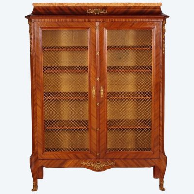 Bibliothèque style Transition en acajou et bronze doré, vers 1880