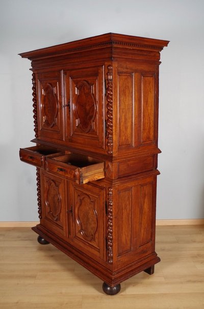 Louis XIII two-section sideboard in walnut, circa 1640