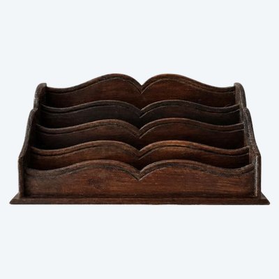 Vintage wooden letter holder - 1970s