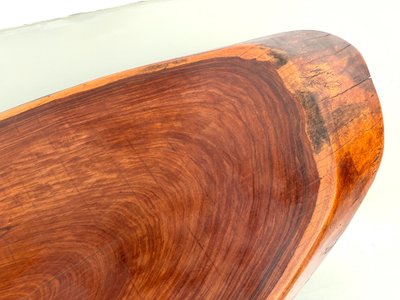 Organischer Couchtisch „Platte“ aus massivem exotischem Holz