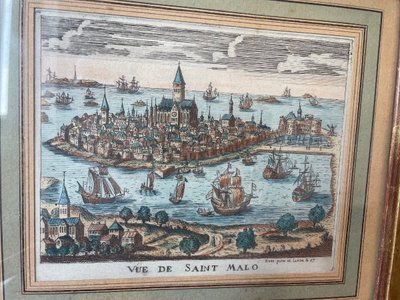Vue de Saint-Malo en 1647, gravure par Ross