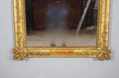 Miroir Napoléon III en bois doré, tain au mercure, vers 1860